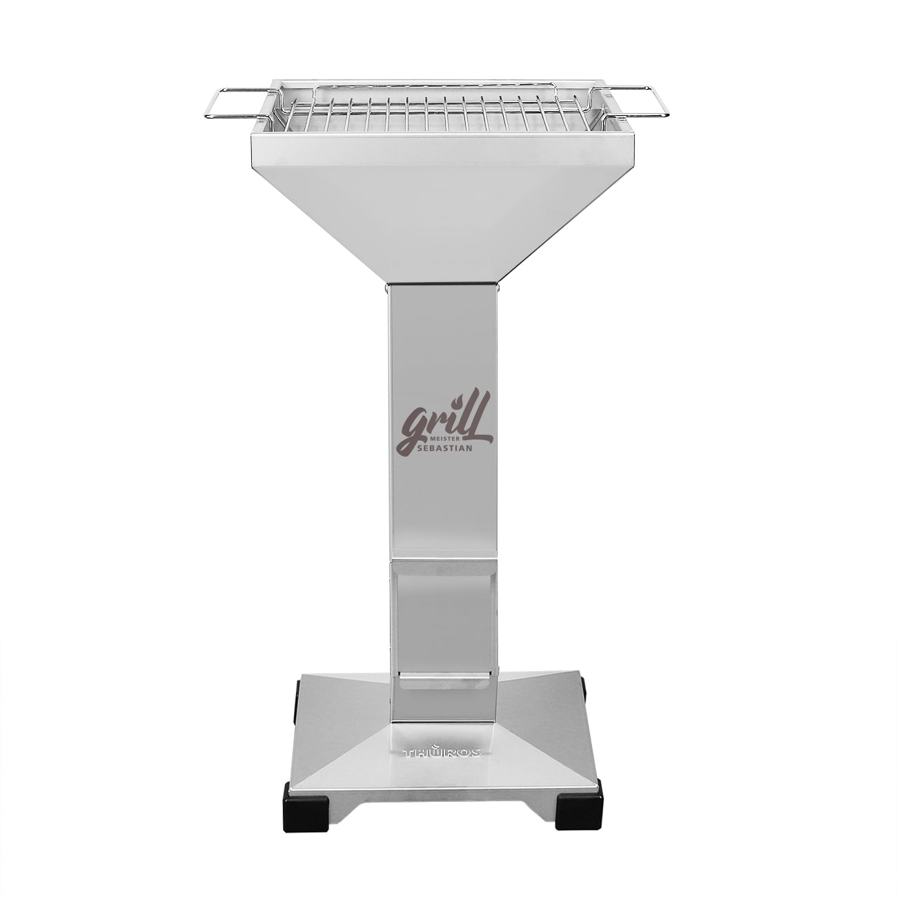 Thüros T2 Kaminzuggrill aus Edelstahl für Grillmeister mit Gravur | Hochwertiger Grill als Geschenk
