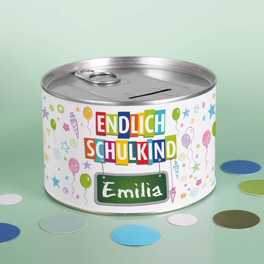 Spardose für Geldgeschenke zur Einschulung