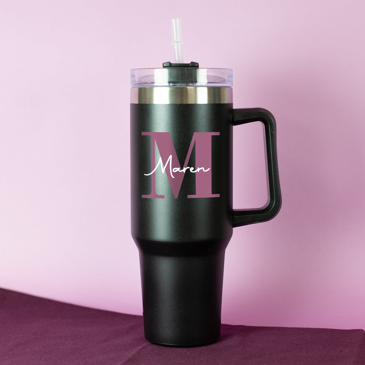 Thermobecher XXL personalisierbar mit Name & Initiale