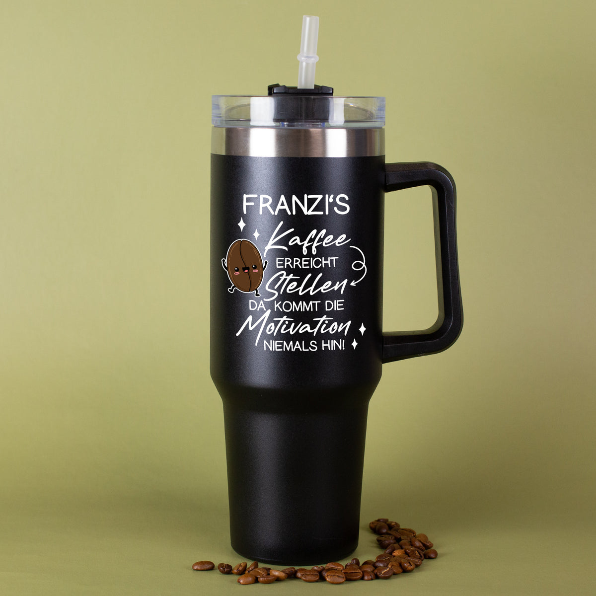 Personalisierbarer XXL Thermobecher für Kaffee