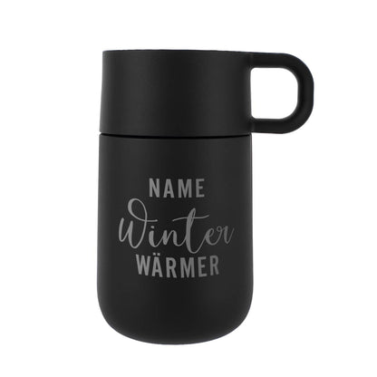 WMF Thermobecher in der Farbe matt schwarz und mit Namensgravur