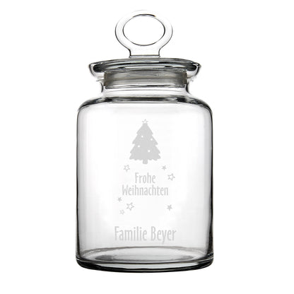 Weihnachtsgeschenk Glasdose zum Befüllen