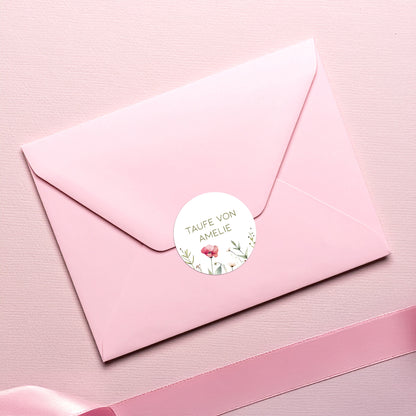 Umschlag mit floralem Siegel-Aufkleber – stilvoll & elegant