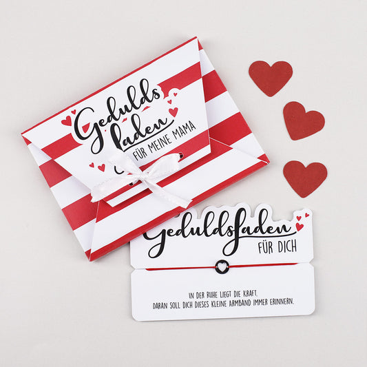 Geduldsfaden-Armband zum Muttertag in persönlicher Geschenkbox