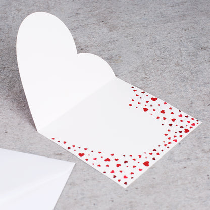 You are my valentine - Klappkarte mit Name und polygonalem Herz