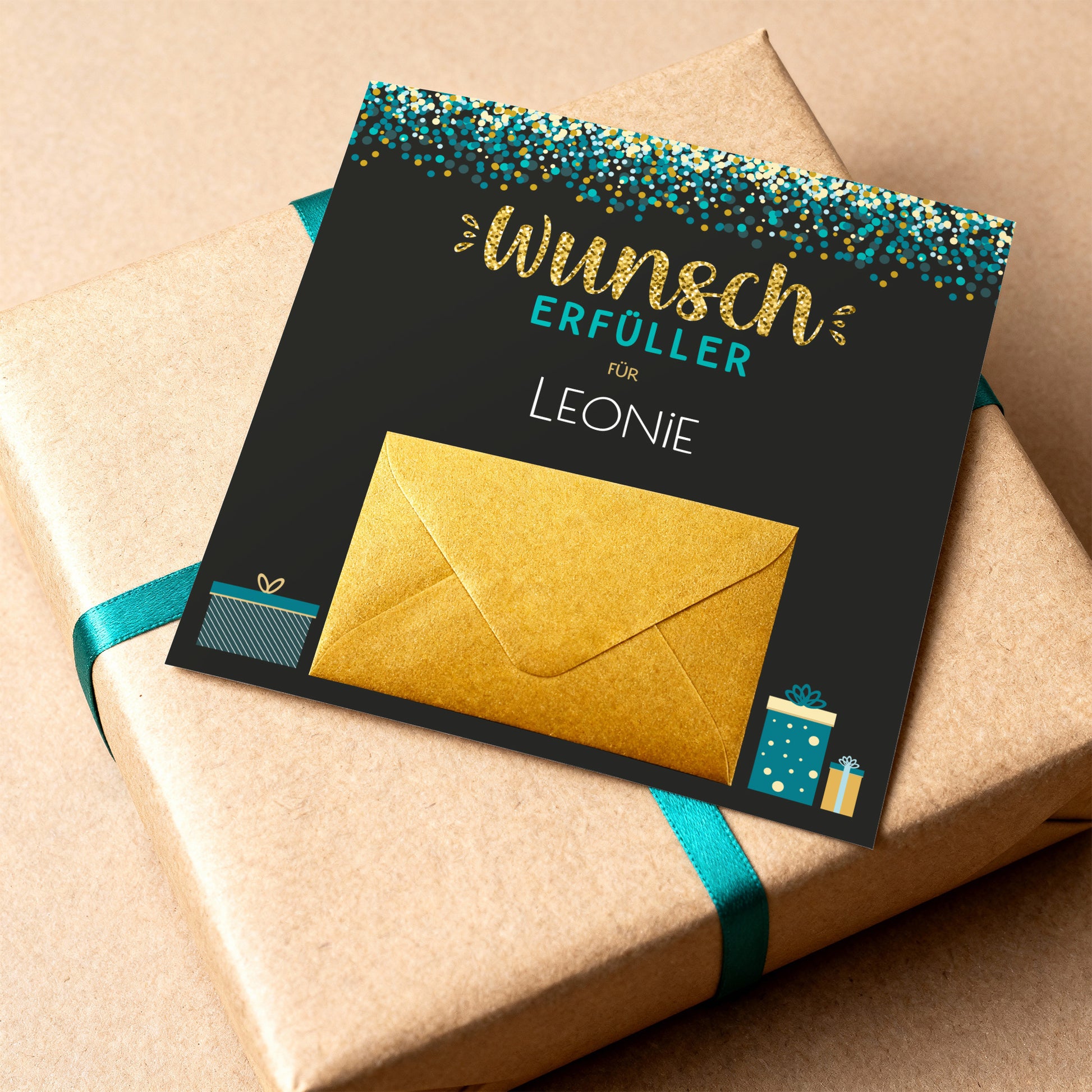 Klappkarte Wunscherfüller für Geldgeschenke