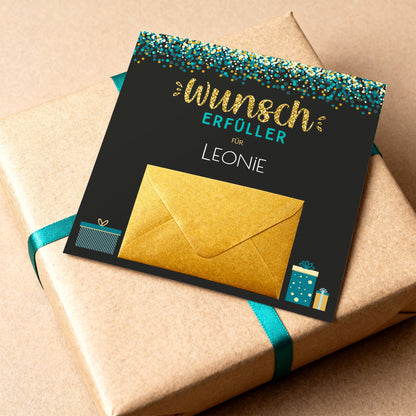 Klappkarte Wunscherfüller für Geldgeschenke