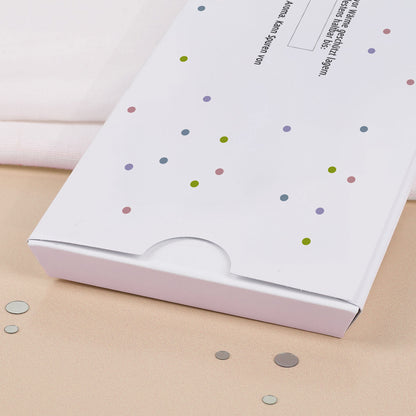 Rückseite der Schokoladentafel „ONKEL“ mit bunter Punkt-Gestaltung