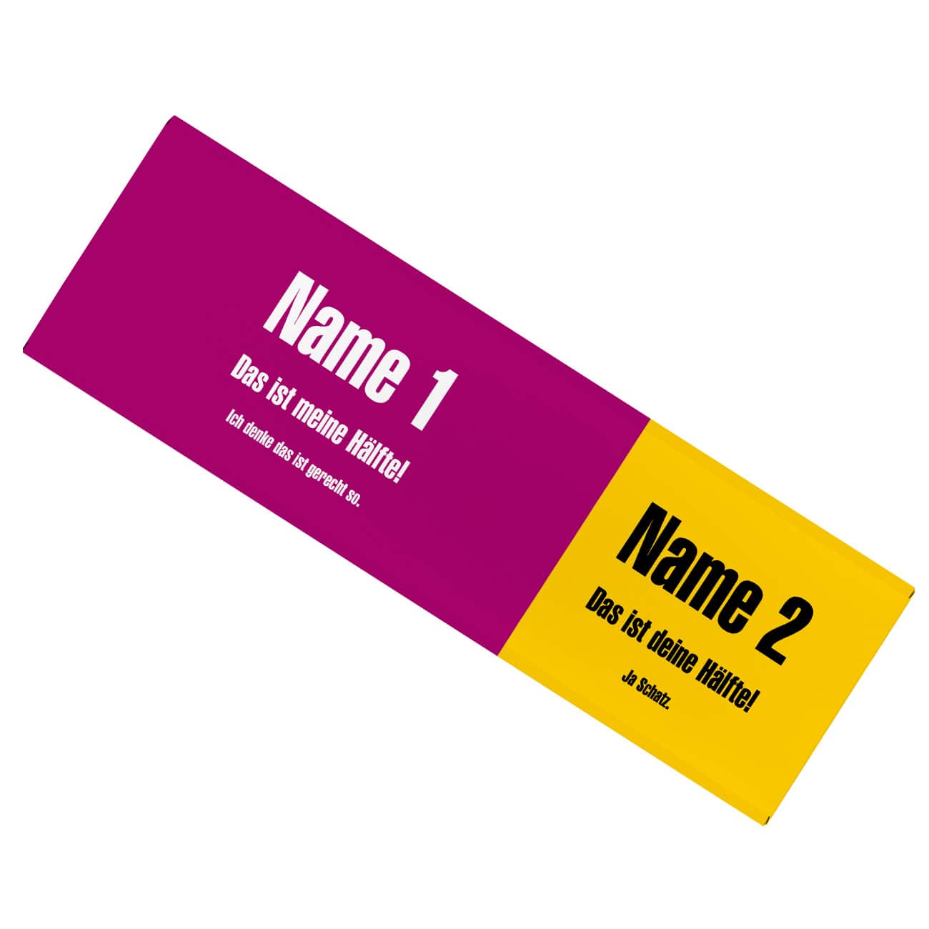 Persanalisierte Schokolade - Name 1 und Name 2 