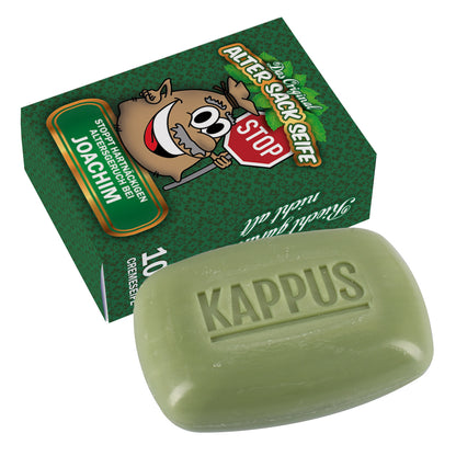 Seife mit bedruckter Verpackung für alte Säcke