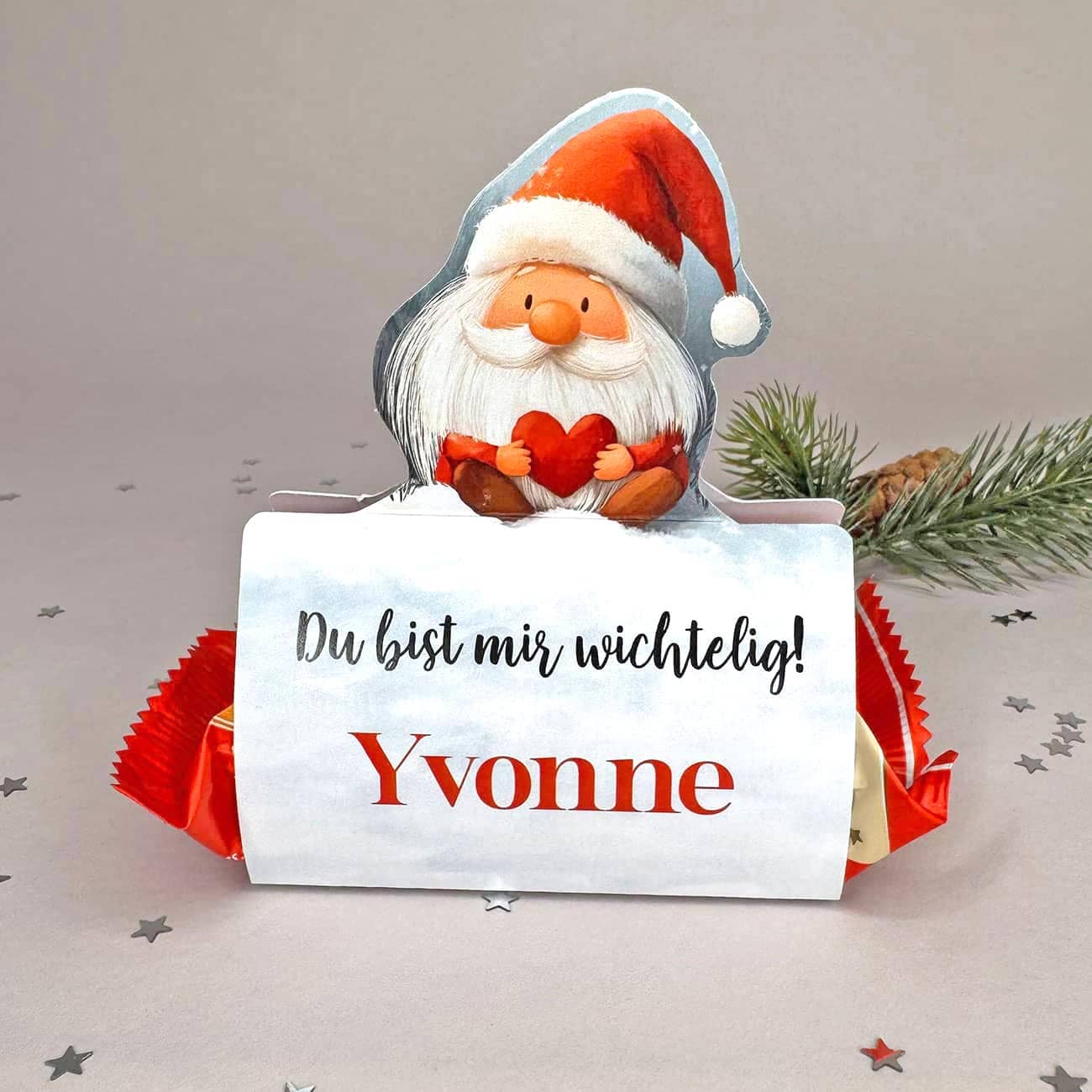 Weihnachtsgrußkarte Für Oma – Mit Liebevollem Spruch, Roten Häuschen & Wintermotiv, Inkl. Umschlag