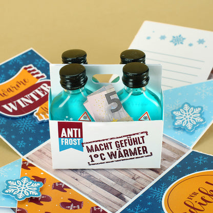 Anti Frost Explosionsbox mit Alkohol als Verpackung für Geldgeschenke & Gutscheine