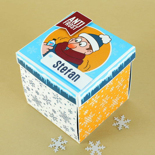 Anti Frost Explosionsbox mit Alkohol als Verpackung für Geldgeschenke & Gutscheine