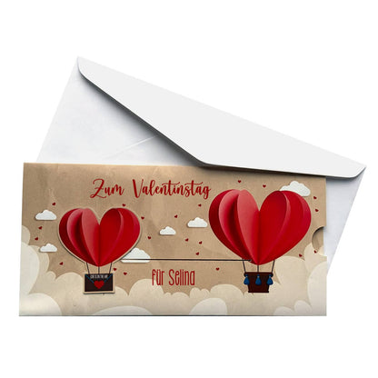 Persönlich bedruckte Gutschein-Ziehkarte zum Valentinstag 