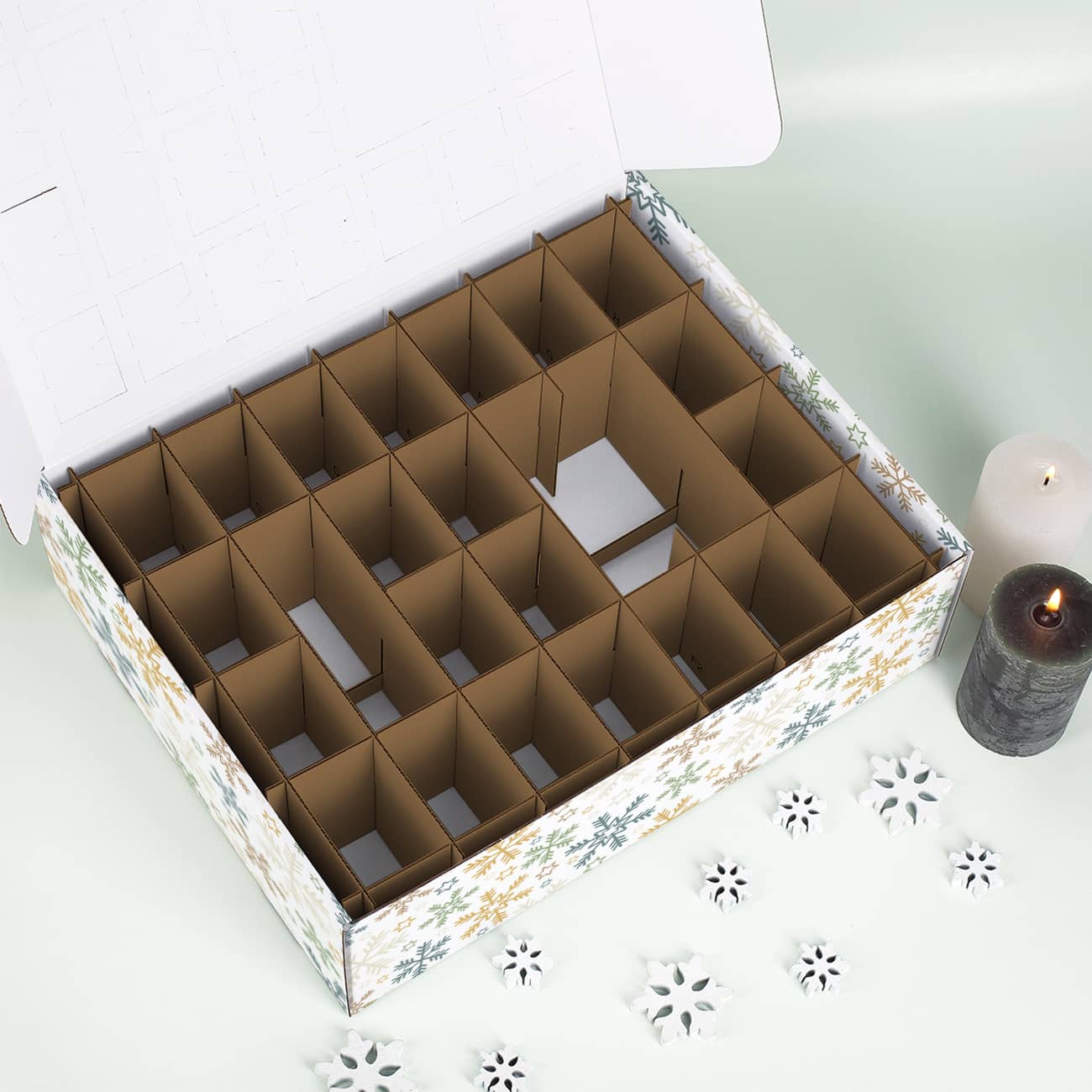 aufbewahrung weihnachtskugeln tchibo Adventskalender mit zwei Fotos