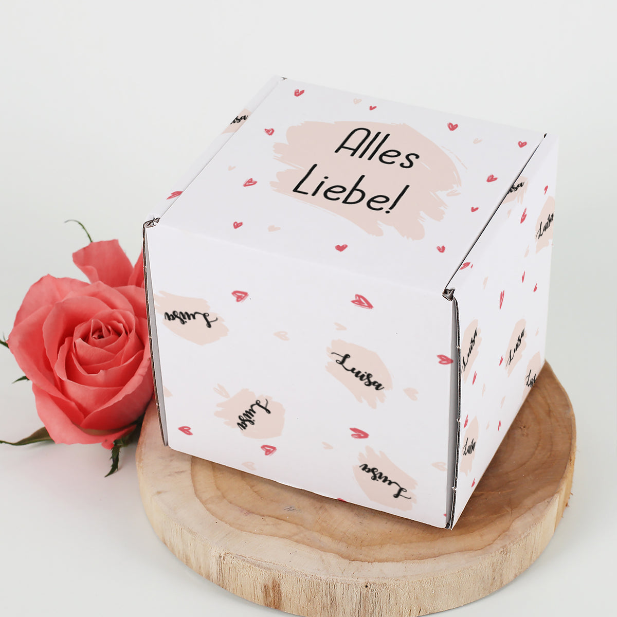 Geschenkbox personalisiert mit Name & Wunschtext