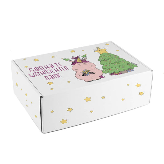 Geschenkverpackung mit Knuddelhorn und Ihrem Namen