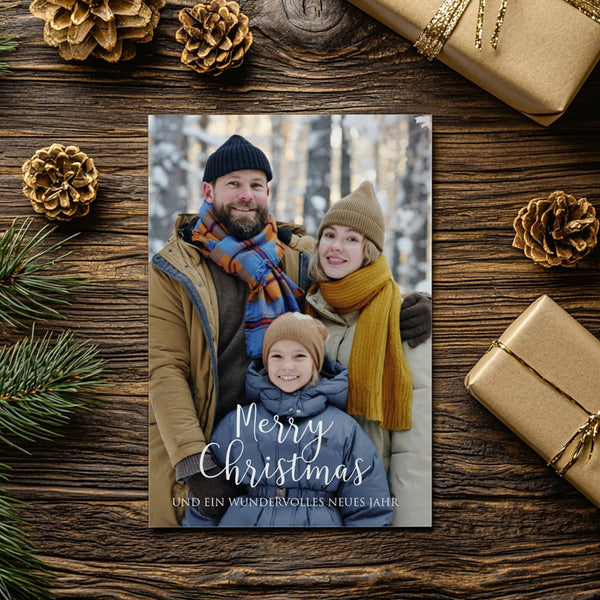 Piccadilly Greetings Weihnachtskarte „Zu Einer Familie“ – 20,3 X 15,2 Cm, Hochwertig, In UK Designed