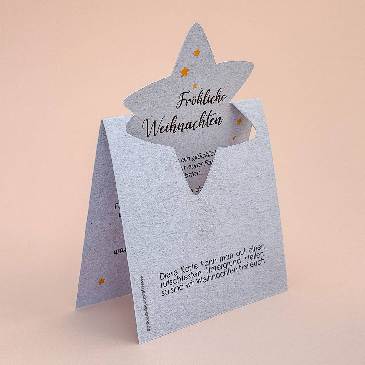 Weihnachtskarte mit Foto und goldenem Stern – personalisiert –
