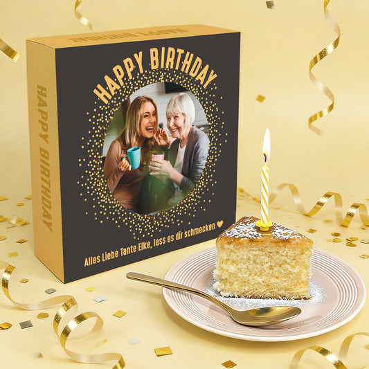 Kuchen mit Geschenkverpackung