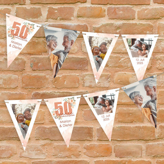 Wimpelkette zur Goldhochzeit