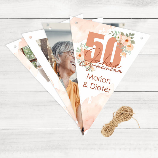 Wimpelkette zur Goldhochzeit