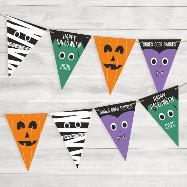 Famoby Wimpelkette „Hello 2021“ – Silvester-Deko Mit Banner, Pompons & Wirbeln