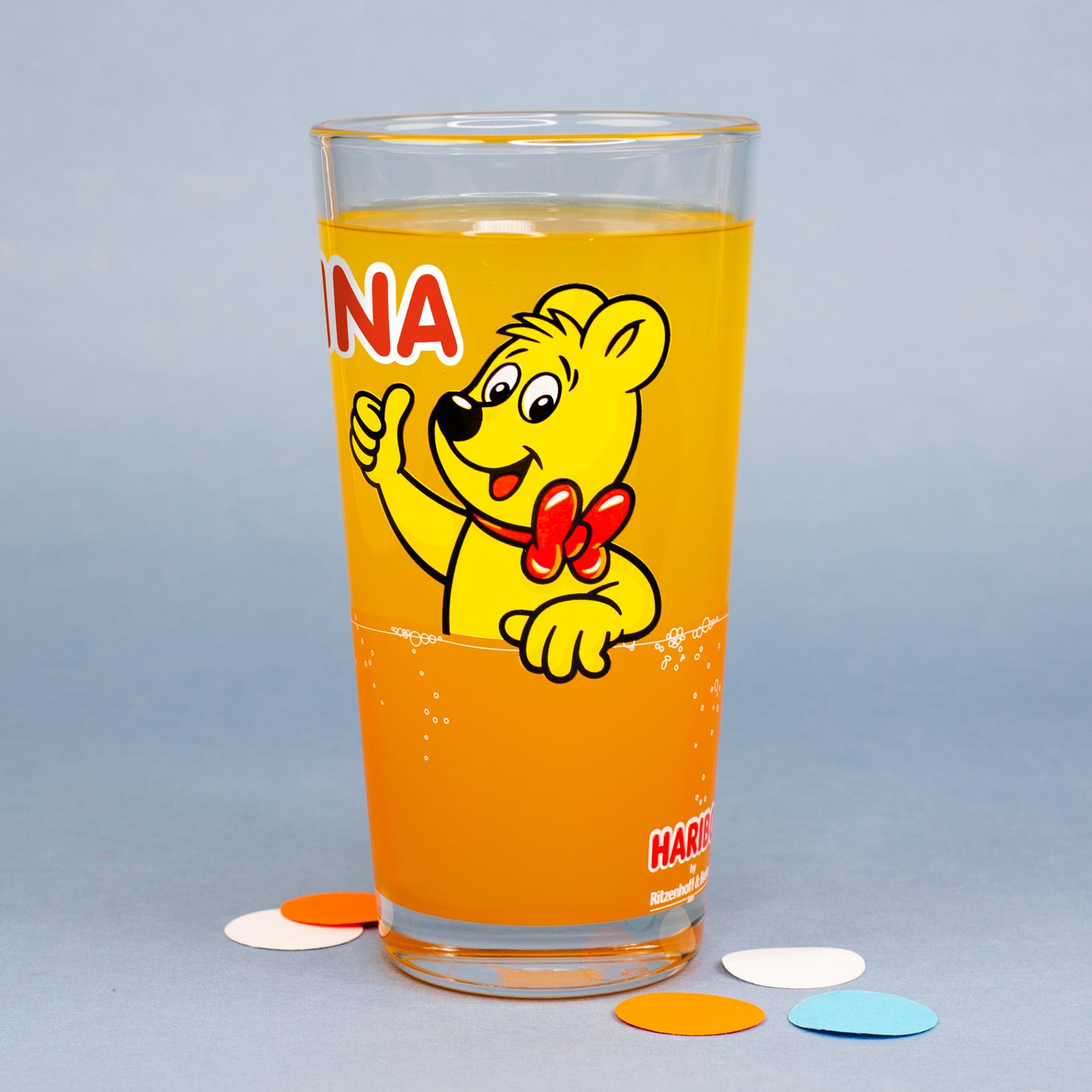 Personalisiertes HARIBO Trinkglas mit Name und Farbauswahl | Gummibärchen-Motiv - Ritzenhoff & Breker