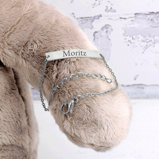 Graviertes Baby-Armband in Silber