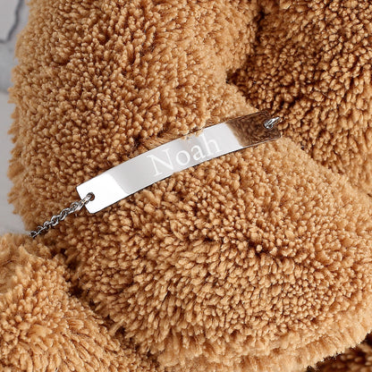 Silbernes Babyarmband mit Gravur