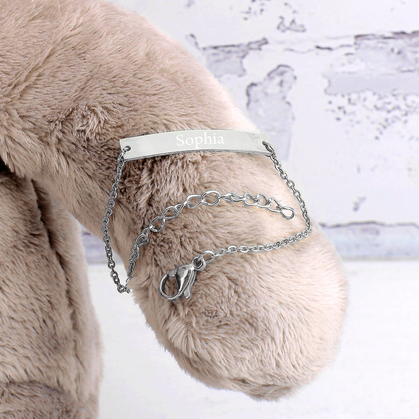 Graviertes Baby-Armband in Silber