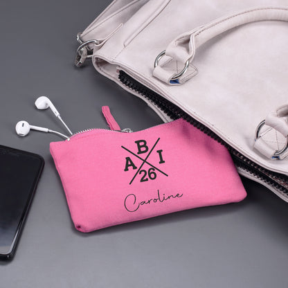 ABI kleine pinke Tasche mit Name "Caroline" zum Abitur