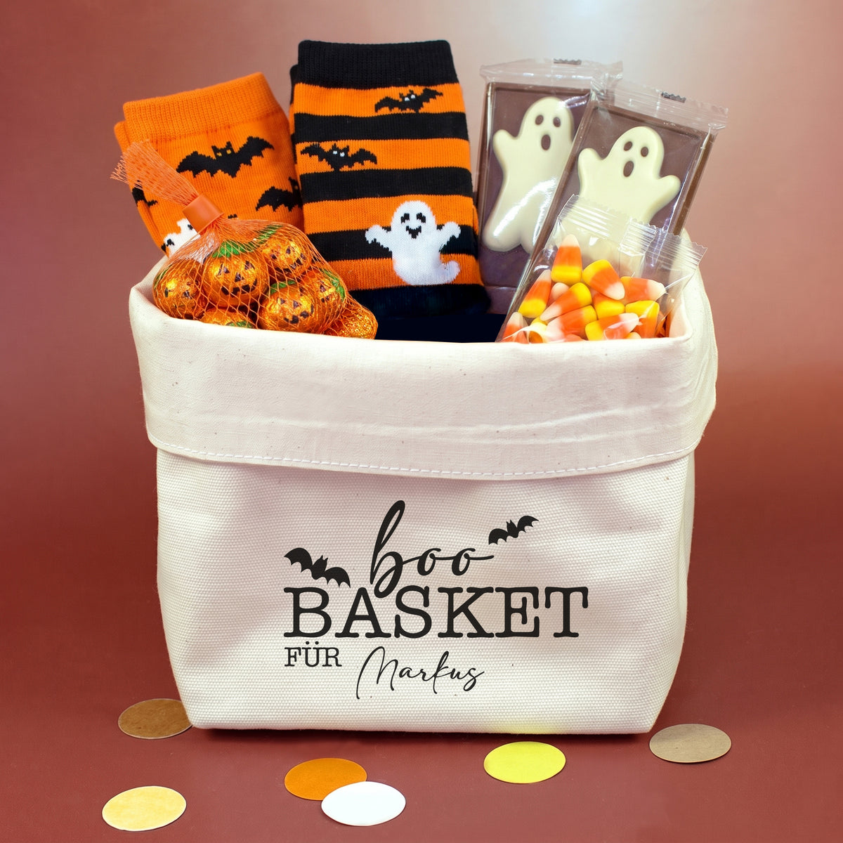 Halloween Korb personalisiert mit Name
