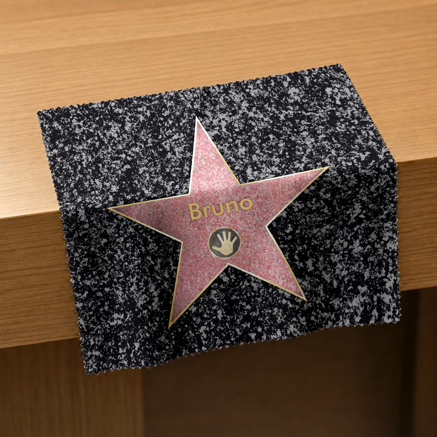 Brillenputztuch Walk of Fame mit Wunschnamen