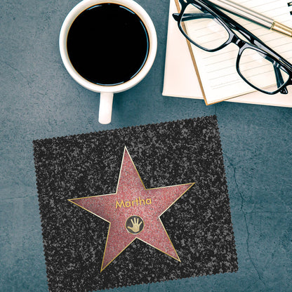 Brillenputztuch Walk of Fame mit Wunschnamen
