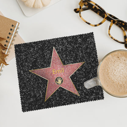 Brillenputztuch Walk of Fame mit Wunschnamen
