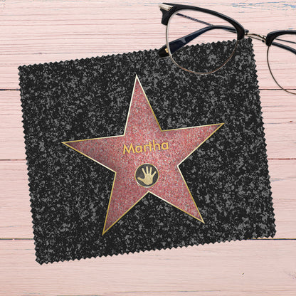 Brillenputztuch Walk of Fame mit Wunschnamen