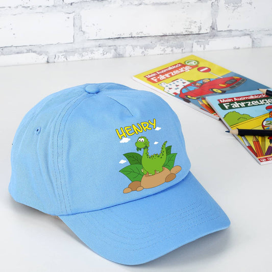 Basecap mit Dinomotiv und Wunschname