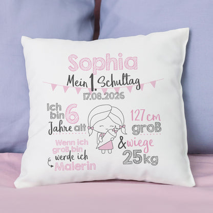 Kissen zur Einschulung für Mädchen