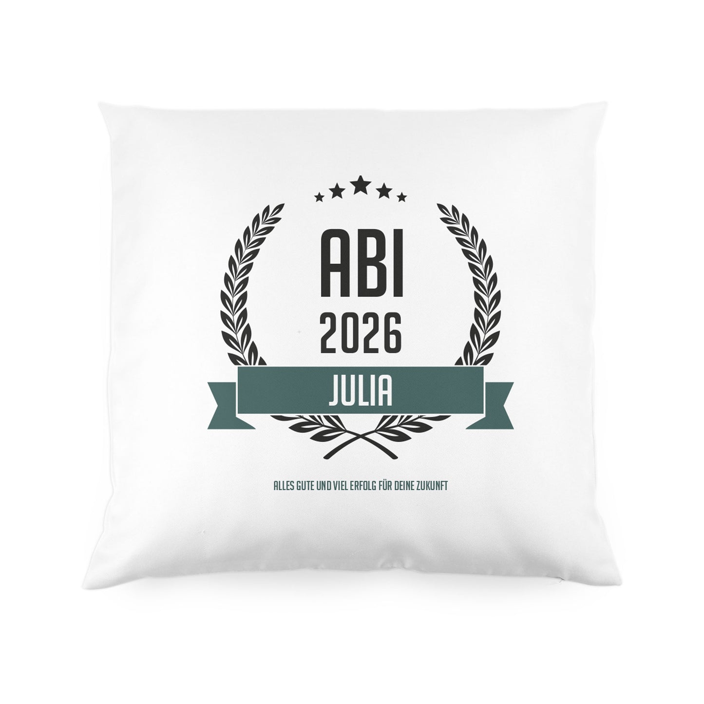 Glückwunsch-Kissen zum Abitur mit Name und Wunschtext