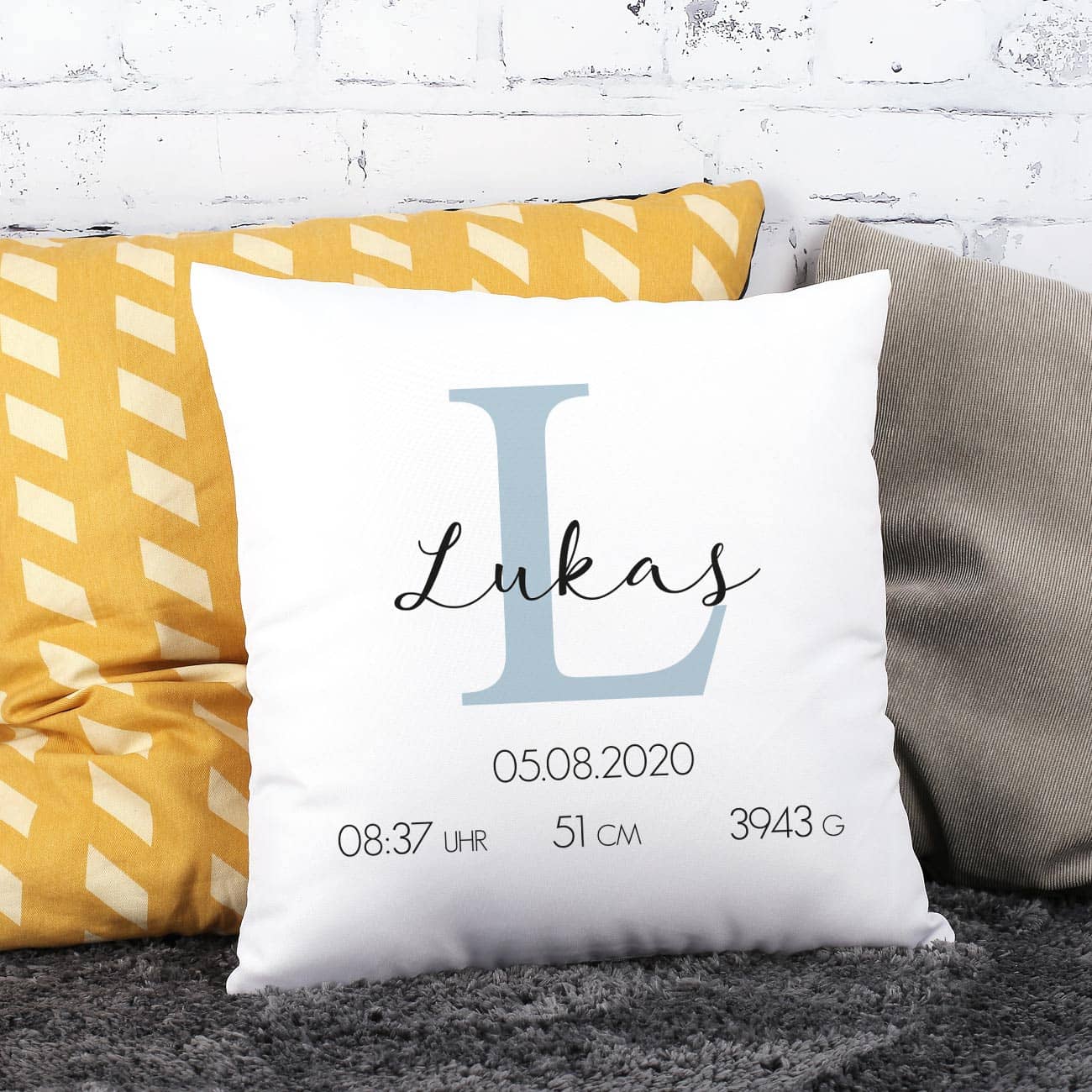 Kissen zur Geburt für Jungs