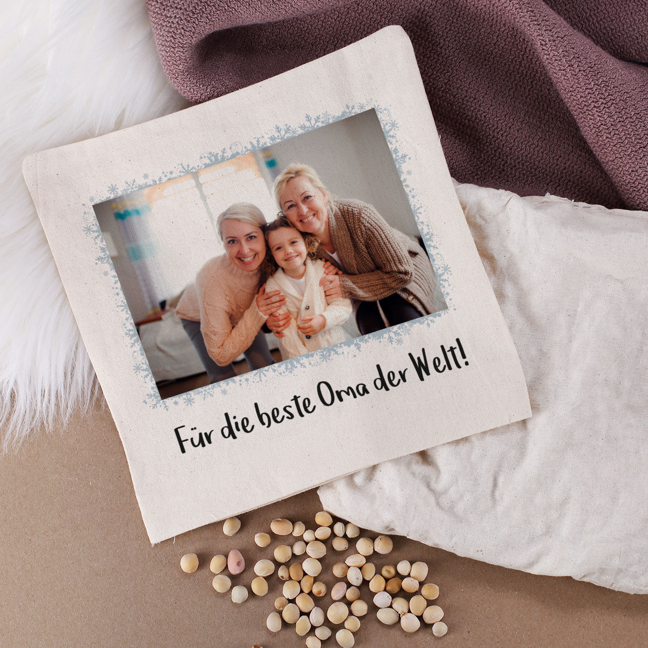 personalisertes Kirschkernkissen