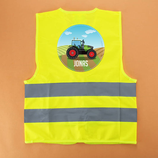 Kinderwarnweste mit Traktor Motiv