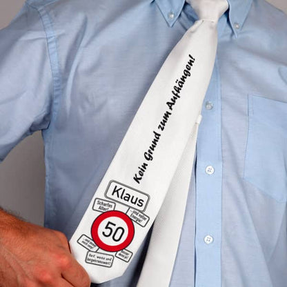 Krawatte mit Verkehrzeichen