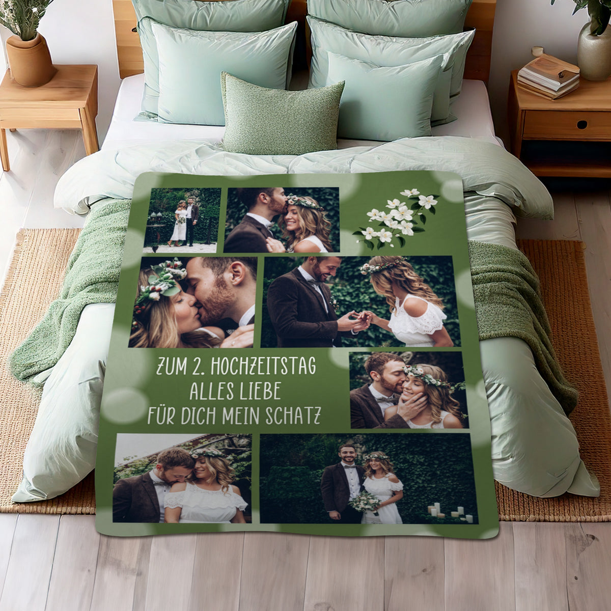 XXL Kuscheldecke mit 7 Fotos, Text & Symbolauswahl