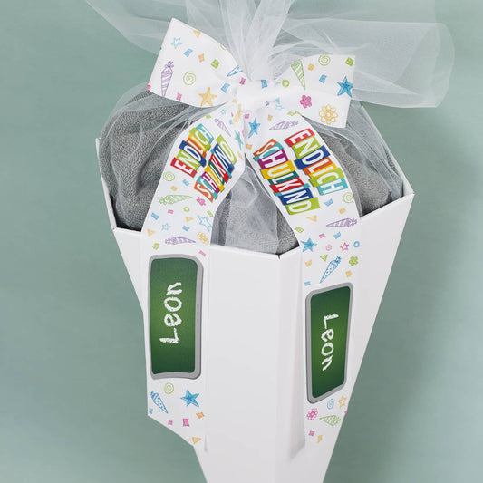 Schleifenband Endlich Schulkind