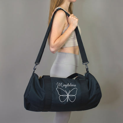 Sporttasche mit Schmetterling Motiv & Name personalisiert | Geschenk zur Einschulung für Mädchen