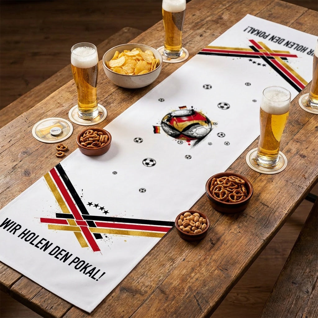 Fußball Tischläufer personalisiert mit Wunschtext