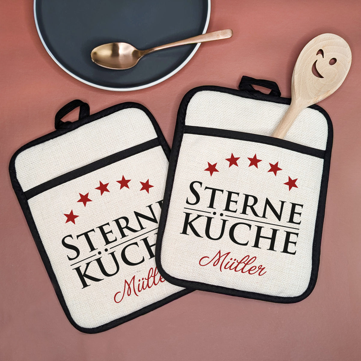 Personalisierbares 2er Set Topflappen