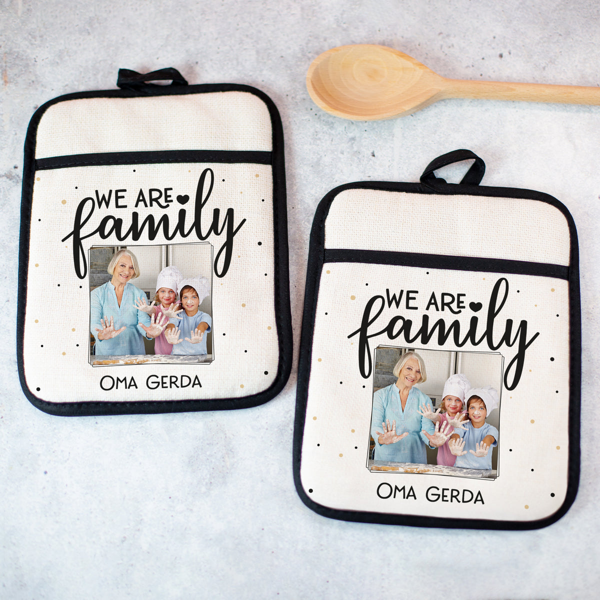 Topflappen 2er Set für die Familie